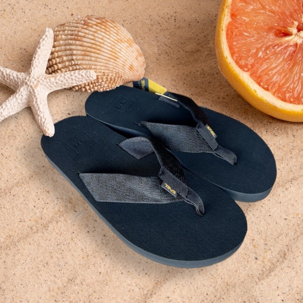 New Teva mush ii BKBL thong flip flop sandals size variation
